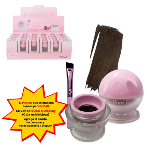 Imagen de Delineador Ushas de ojos gel-waterproff-café-UEL003-3