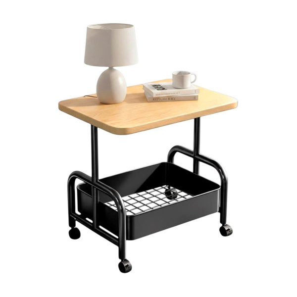 Imagen de Mesa con estante y rueditas - Mesa auxiliar mesa ratona