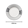 Imagen de Plato ceramica borde estampado redondo