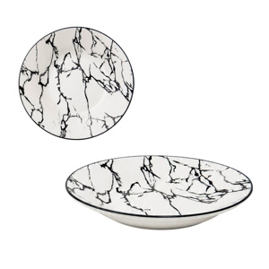 Imagen de Plato ceramica tipo marmolado redondo
