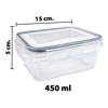 Imagen de Recipiente vianda rectangular 450ml Con tapa cierre hermetico