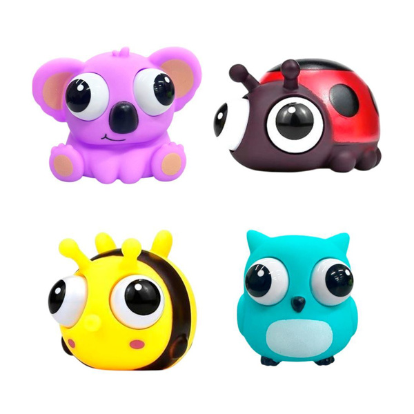 Imagen de Squishy Animales ojos saltones C/U  Juguete anti estres - Diseños surtidos