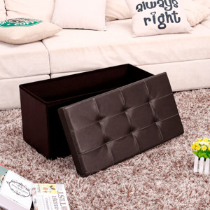 Imagen de Baul Puff Asiento Banqueta Piecera Cama  Living - Color Café