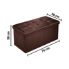 Imagen de Baul Puff Asiento Banqueta Piecera Cama  Living - Color Café