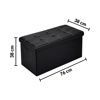 Imagen de Baul Puff Asiento Banqueta Plegable Piecera Cama Living -Color Negro