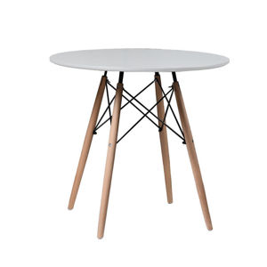 Imagen de Mesa Redonda Tipo Eames Reforzada Mesa Comedor Living Patas Madera