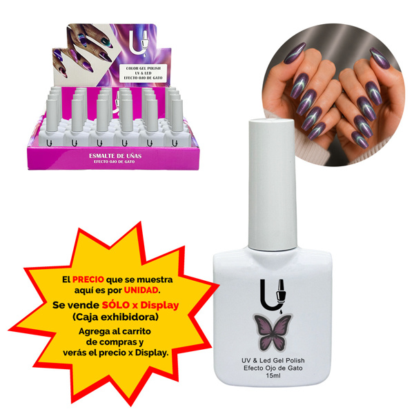 Imagen de Esmalte Ushas semipermanente Cat eye-tono 40