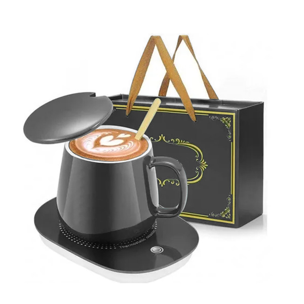 Imagen de Taza térmica con base calentadora  tapa y cuchara USB 400ml