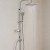 Imagen de Barra para ducha completa con duchero cuadrado, teléfono y jabonera