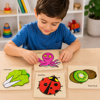 Imagen de Puzzle infantil  en madera - Diseños surtidos.