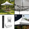 Imagen de Gazebo plegable blanco automatico-estructura de acero 3x3mt.