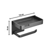 Imagen de Porta rollo baño con repisa negro-autoadhesivo