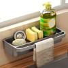 Imagen de Porta esponjas cocina adhesivo con bandeja desague