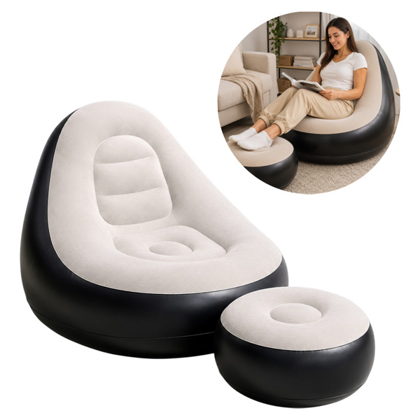 Imagen de Sofá inflable con almohadilla para pies