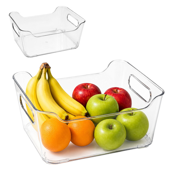Imagen de Recipiente plastico transparente con asas-multiuso rectangul