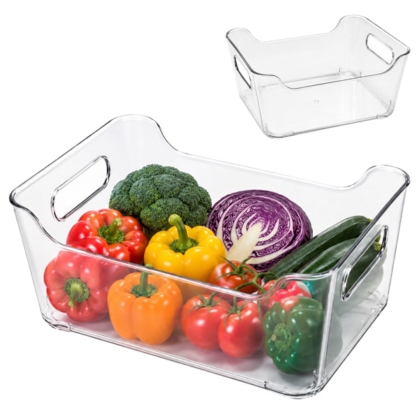 Imagen de Recipiente plastico transparente con asas-multiuso rectangul