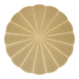 Imagen de Mantel individual redondo en pvc - Dorado