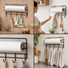 Imagen de Porta rollo cocina con ganchera-negro