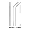 Imagen de Sorbitos de acero inox en set x 4 pc + escobilla limpieza