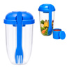 Imagen de Vianda plastica para ensalada con cubierto+condimentero