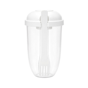 Imagen de Vianda plastica para ensalada con cubierto+condimentero