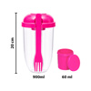 Imagen de Vianda plastica para ensalada con cubierto+condimentero