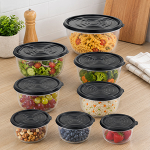 Imagen de Viandas con tapa redondas set X 7 pcs