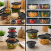 Imagen de Viandas con tapa redondas set X 7 pcs