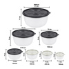 Imagen de Viandas con tapa redondas set X 7 pcs