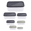 Imagen de Viandas con tapa rectangulares set X 7 pcs