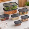 Imagen de Viandas con tapa rectangulares set X 7 pcs