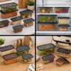 Imagen de Viandas con tapa rectangulares set X 7 pcs