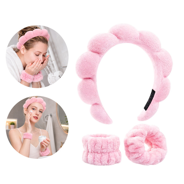 Imagen de Vincha Skincare Nube + set de muñequeras