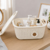 Imagen de Cesta plastica con asas y tapa-linea flor
