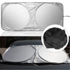 Imagen de Parasol plateado para auto - plegable en bolsa