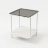 Imagen de Mesa living con estante y vidrio superior-2 colores