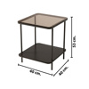 Imagen de Mesa living con estante y vidrio superior-2 colores