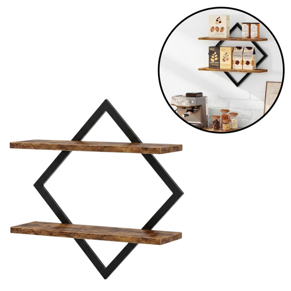 Imagen de Repisa Pared Set x 2 Estantes flotantes con marco