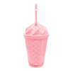 Imagen de Vaso plástico con tapa y sorbitos helado