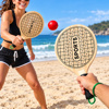 Imagen de Juego paletas de playa en madera + pelota set playa juguete