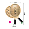 Imagen de Juego paletas de playa en madera + pelota set playa juguete