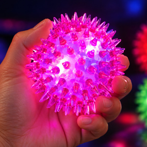 Imagen de Pelota con luz pinchitos C/u - 7cm. 4 colores