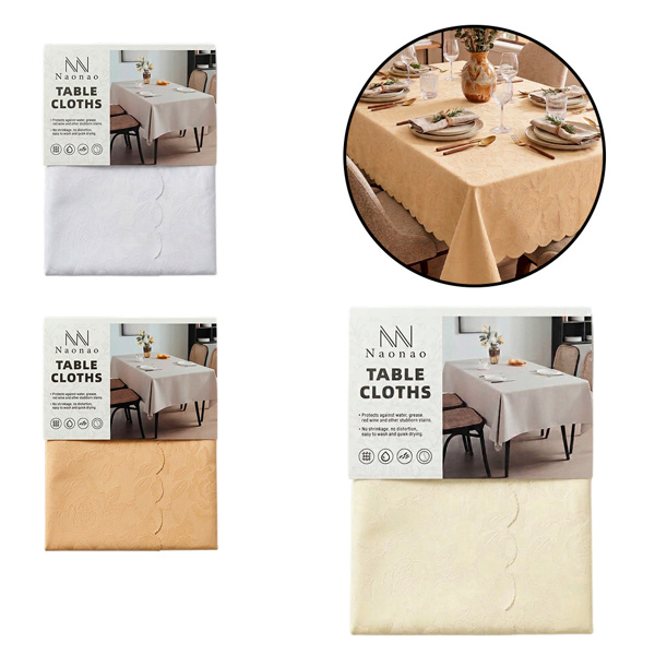 Imagen de Mantel tela relieve rectangular 200x140cm- 3 colores