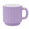 Imagen de Taza ceramica blanco interior ondeado exterior 8x7,5cm-vario