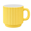 Imagen de Taza ceramica blanco interior ondeado exterior 8x7,5cm-vario