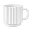 Imagen de Taza ceramica blanco interior ondeado exterior 8x7,5cm-vario