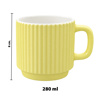 Imagen de Taza ceramica blanco interior ondeado exterior 8x7,5cm-vario