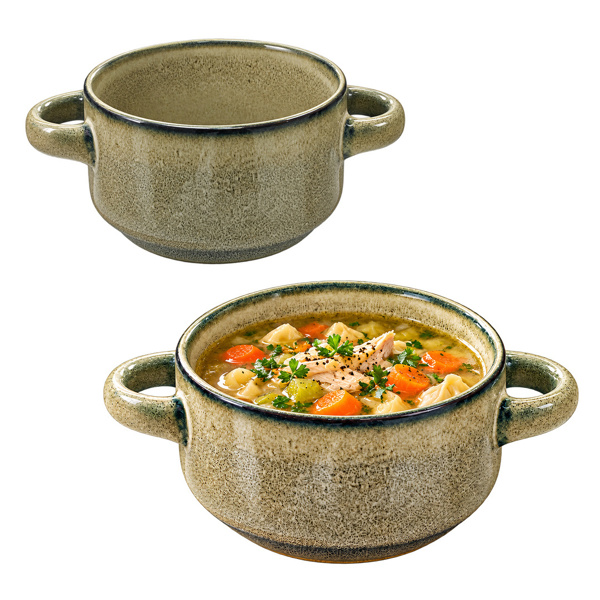 Imagen de Bowl de ceramica con asas 14x7,5cm - varios colores