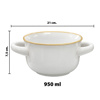 Imagen de Bowl de ceramica con asas-borde color-15x7,5cm - varios colo