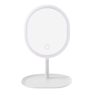 Imagen de Espejo led de mesa ovalado con pie USB